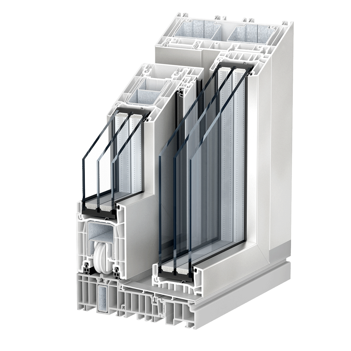 Kunststoff Aluminium Terrassentuer UNITY rechts